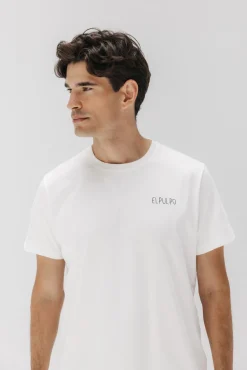 elPulpo T-Shirts-Camiseta com patch de remo Branco