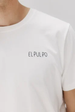 elPulpo T-Shirts-Camiseta com patch de remo Branco