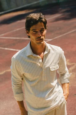 OOTO Camisas-Camiseta de algodão e linho Ecru