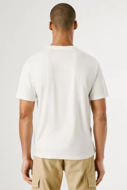 Pepe Jeans T-Shirts-Camiseta de manga curta com logo frontal. branco