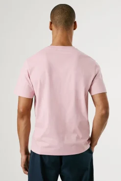 Pepe Jeans T-Shirts-Camiseta de manga curta com logo e estampado frontal. rosa