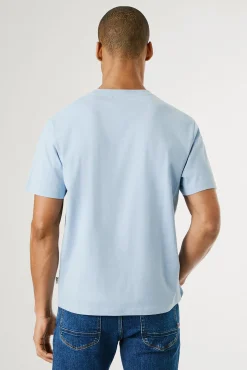 Pepe Jeans T-Shirts-Camiseta de manga curta com logo bordado. azul