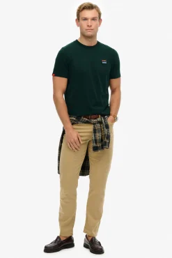 Superdry T-Shirts-Camiseta de manga manga curta com gola redonda verde