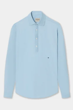 Silbon Camisas-Camiseta denim esportiva Azul