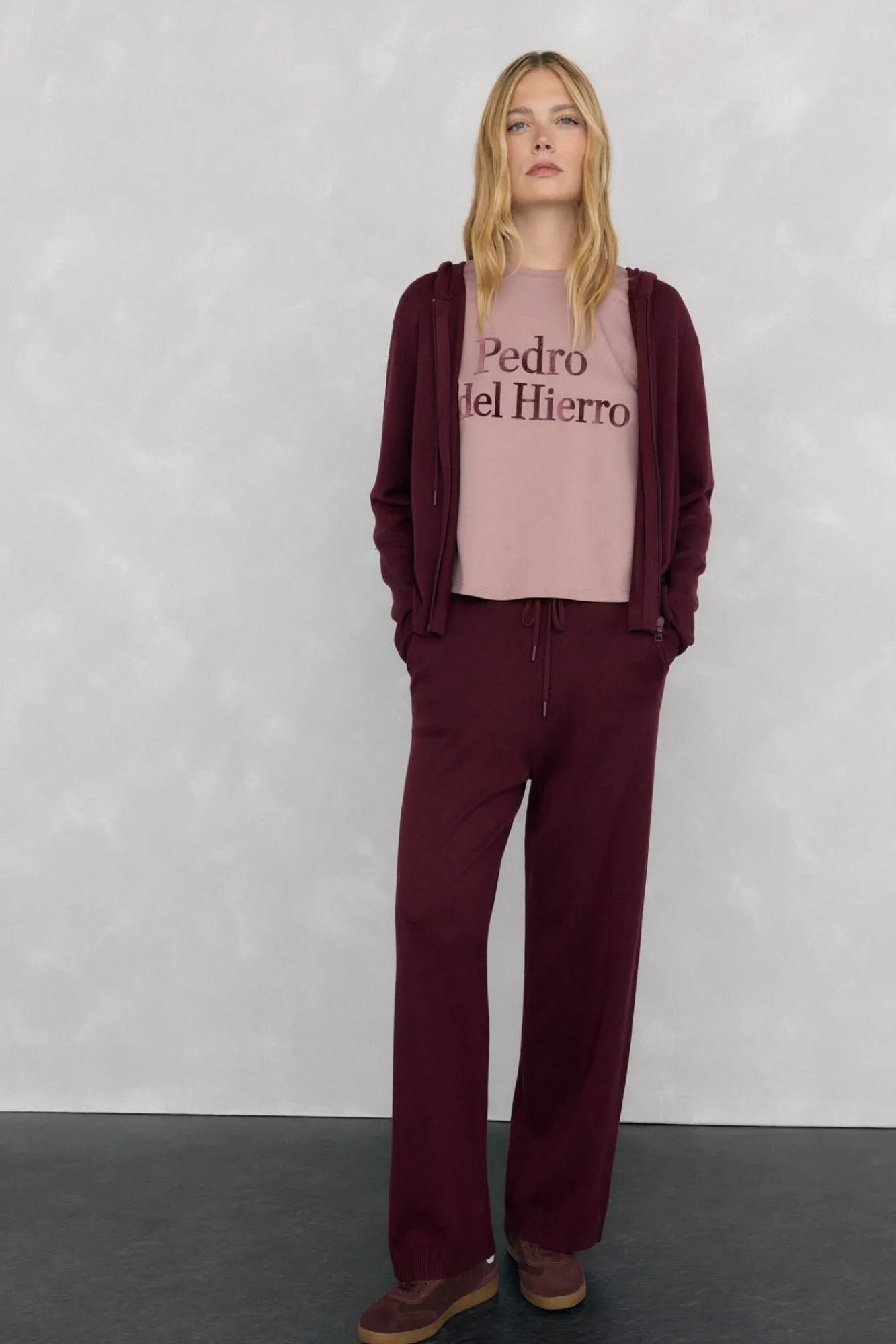 Pedro del Hierro T-Shirts-Camiseta esportiva oversized com logo Rosa