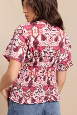 Slowlove T-Shirts-Camiseta estampada em favo de mel Multicolorido