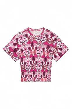 Slowlove T-Shirts-Camiseta estampada em favo de mel Multicolorido