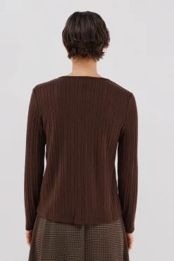 Cortefiel T-Shirts-Camiseta estruturada Baker's Castanho