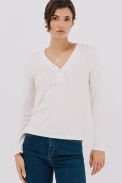 Cortefiel T-Shirts-Camiseta estruturada Baker's Branco