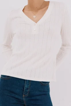 Cortefiel T-Shirts-Camiseta estruturada Baker's Branco