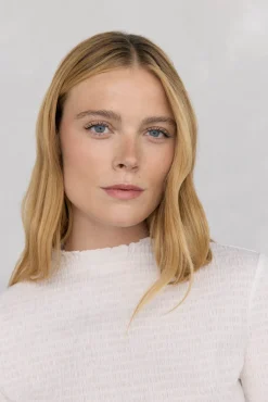 Pedro del Hierro T-Shirts-Camiseta estruturada com gola chaminé Branco