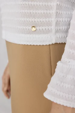 Pedro del Hierro T-Shirts-Camiseta estruturada franzida Branco