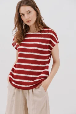 Cortefiel T-Shirts-Camiseta estruturada riscas Granada