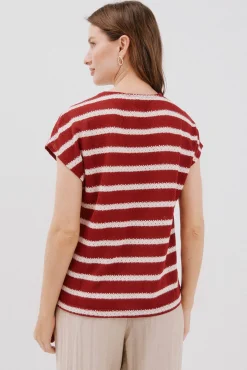 Cortefiel T-Shirts-Camiseta estruturada riscas Granada