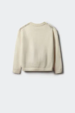 Springfield Kids Malhas|T-Shirts-Camiseta feminina canelada ombro a ombro bege