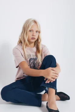 Springfield Kids T-Shirts-Camiseta feminina com botas de cowboy rosa