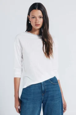 Springfield T-Shirts-Camiseta gola lurex estampado