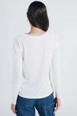 Springfield T-Shirts-Camiseta gola lurex estampado