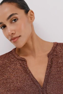 Cortefiel T-Shirts-Camiseta gola mao lurex Granada