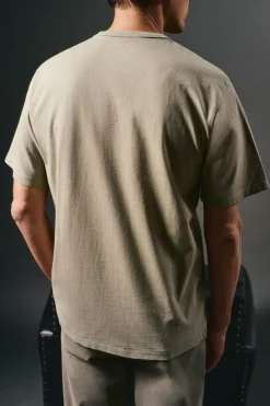 OOTO T-Shirts-Camiseta gráfica lavada Verde