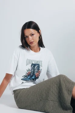 Springfield T-Shirts-Camiseta gráfica ocidental cru