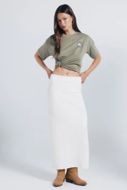 Springfield T-Shirts-Camiseta gráfica ocidental bege