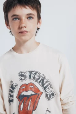 Springfield Kids T-Shirts-Camiseta infantil de manga comprida dos Rolling Stones estampado