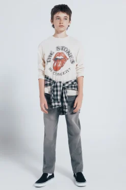 Springfield Kids T-Shirts-Camiseta infantil de manga comprida dos Rolling Stones estampado