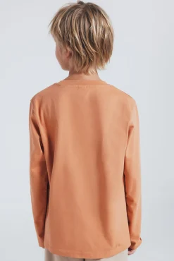 Springfield Kids T-Shirts-Camiseta laranja de manga comprida Springfield para meninos vermelho