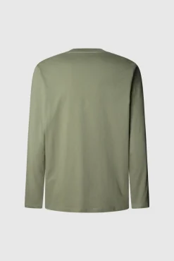Pepe Jeans T-Shirts-Camiseta manga comprida com logo verde