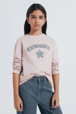 Springfield Kids T-Shirts-Camiseta manga comprida estilo cowgirl rosa