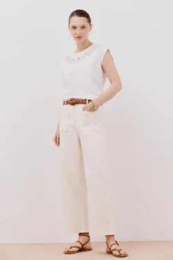 Cortefiel T-Shirts-Camiseta mangas estampada e bordada Multicolorido