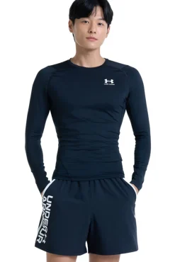 Under Armour T-Shirts-Camiseta masculina de manga comprida preto