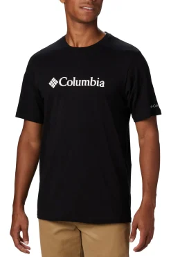 Columbia T-Shirts|Desporto-Camiseta masculina de manga curta de algodão orgânico Basic Logo™ da para homem preto