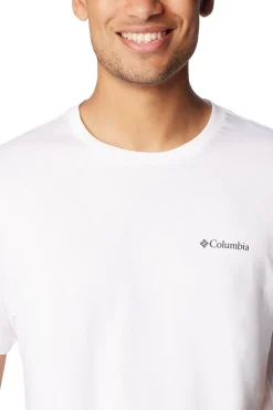 Columbia T-Shirts-Camiseta masculina de manga curta de algodão orgânico Basic Logo™ da para homem branco