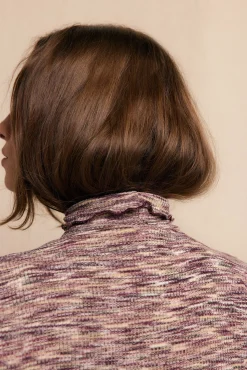 Slowlove T-Shirts-Camiseta melange de gola alta Roxo