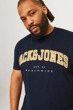 Jack & Jones PLUS T-Shirts-Camiseta PLUS de corte regular azul
