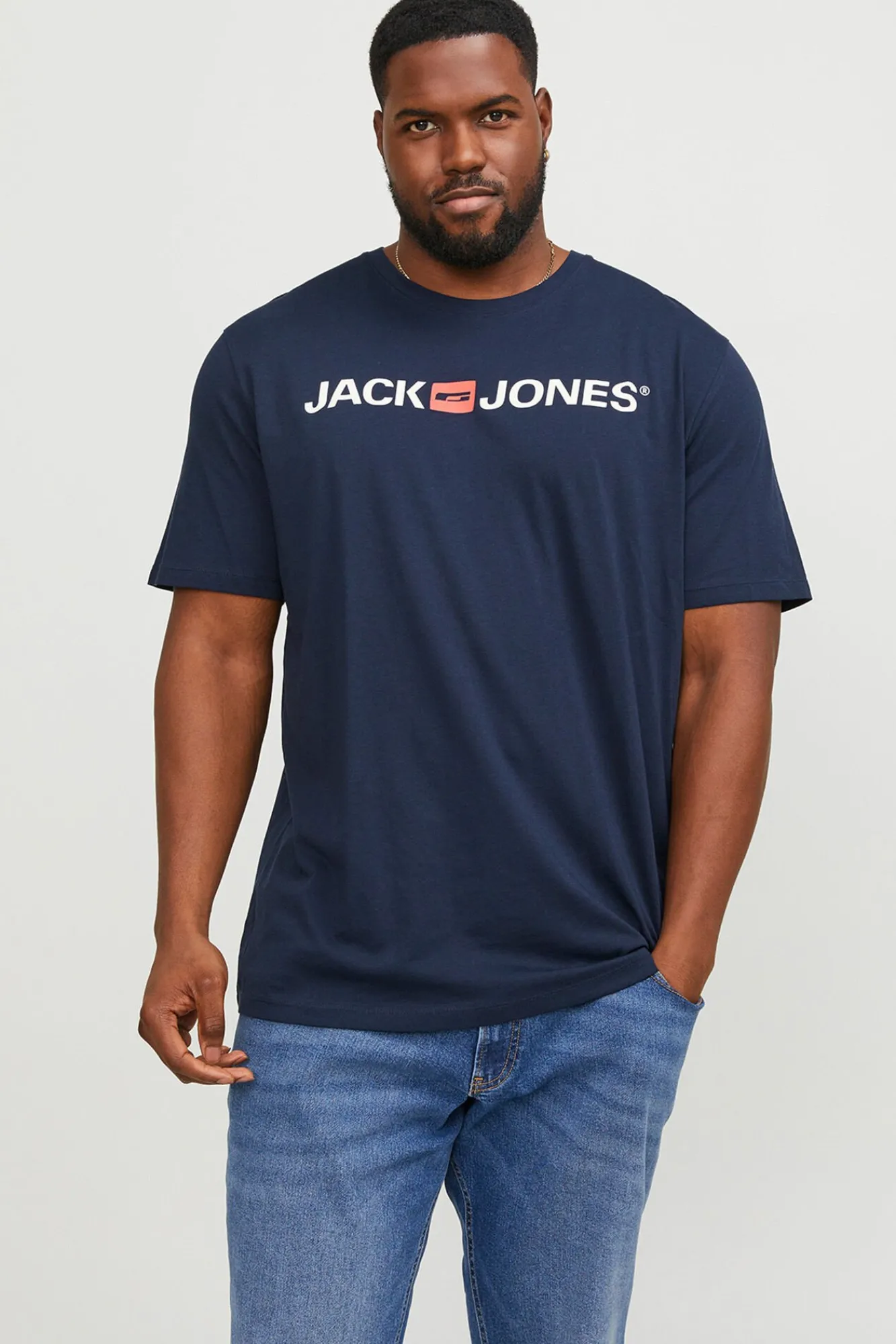 Jack & Jones PLUS T-Shirts-Camiseta PLUS de corte regular azul