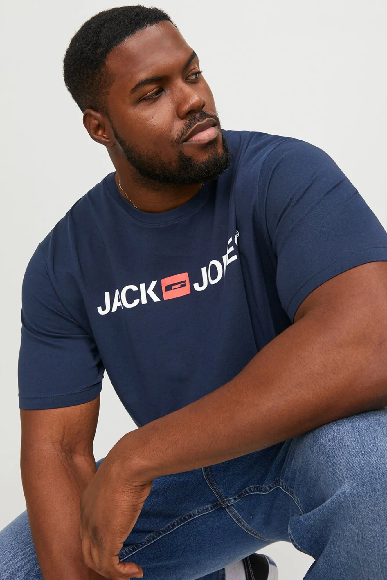 Jack & Jones PLUS T-Shirts-Camiseta PLUS de corte regular azul