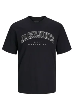 Jack & Jones PLUS T-Shirts-Camiseta PLUS de corte regular preto