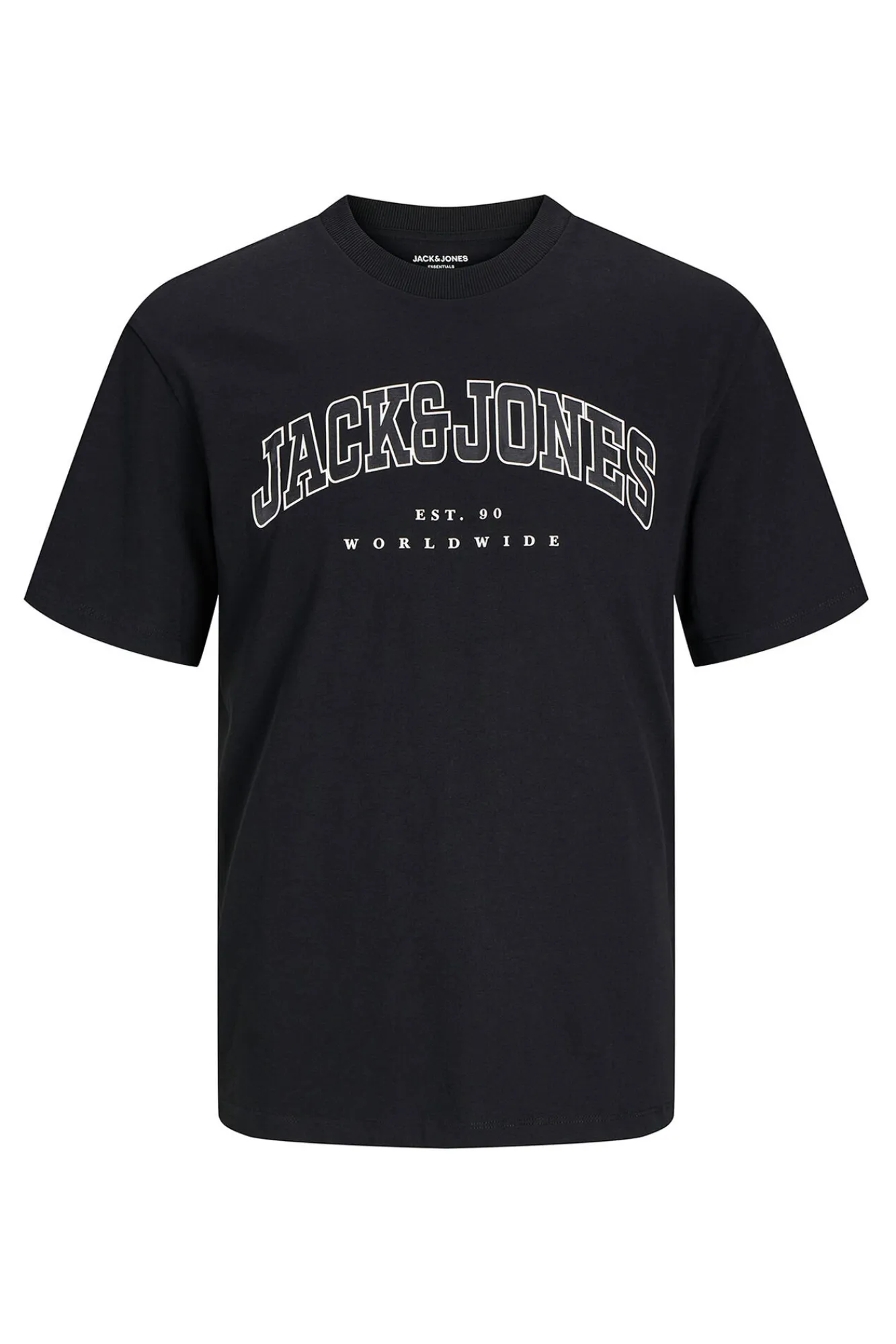 Jack & Jones PLUS T-Shirts-Camiseta PLUS de corte regular preto