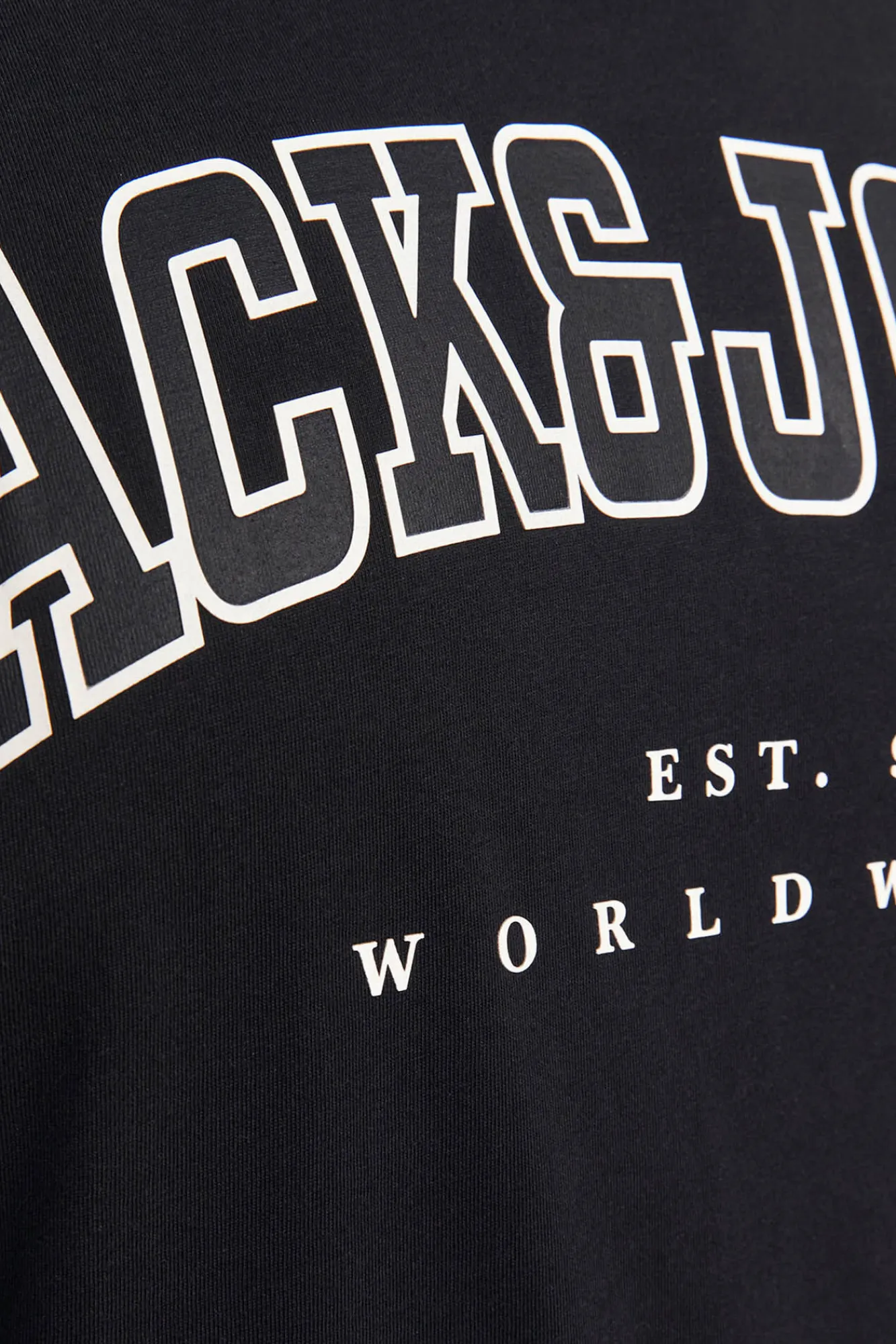 Jack & Jones PLUS T-Shirts-Camiseta PLUS de corte regular preto