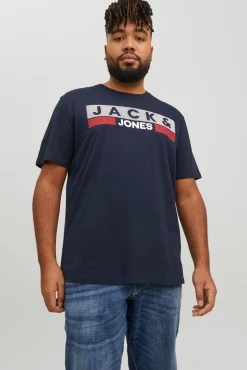 Jack & Jones PLUS T-Shirts-Camiseta PLUS de corte regular azul