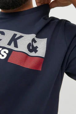 Jack & Jones PLUS T-Shirts-Camiseta PLUS de corte regular azul