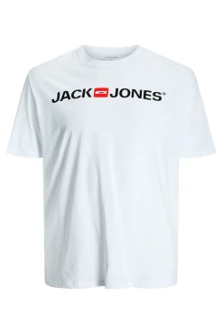Jack & Jones PLUS T-Shirts-Camiseta PLUS de corte regular branco