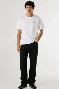 Pepe Jeans T-Shirts-Camiseta Regular Fit com Logotipo Bordado branco