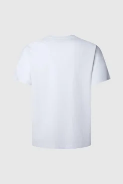 Pepe Jeans T-Shirts-Camiseta Regular Fit com Logotipo Bordado branco