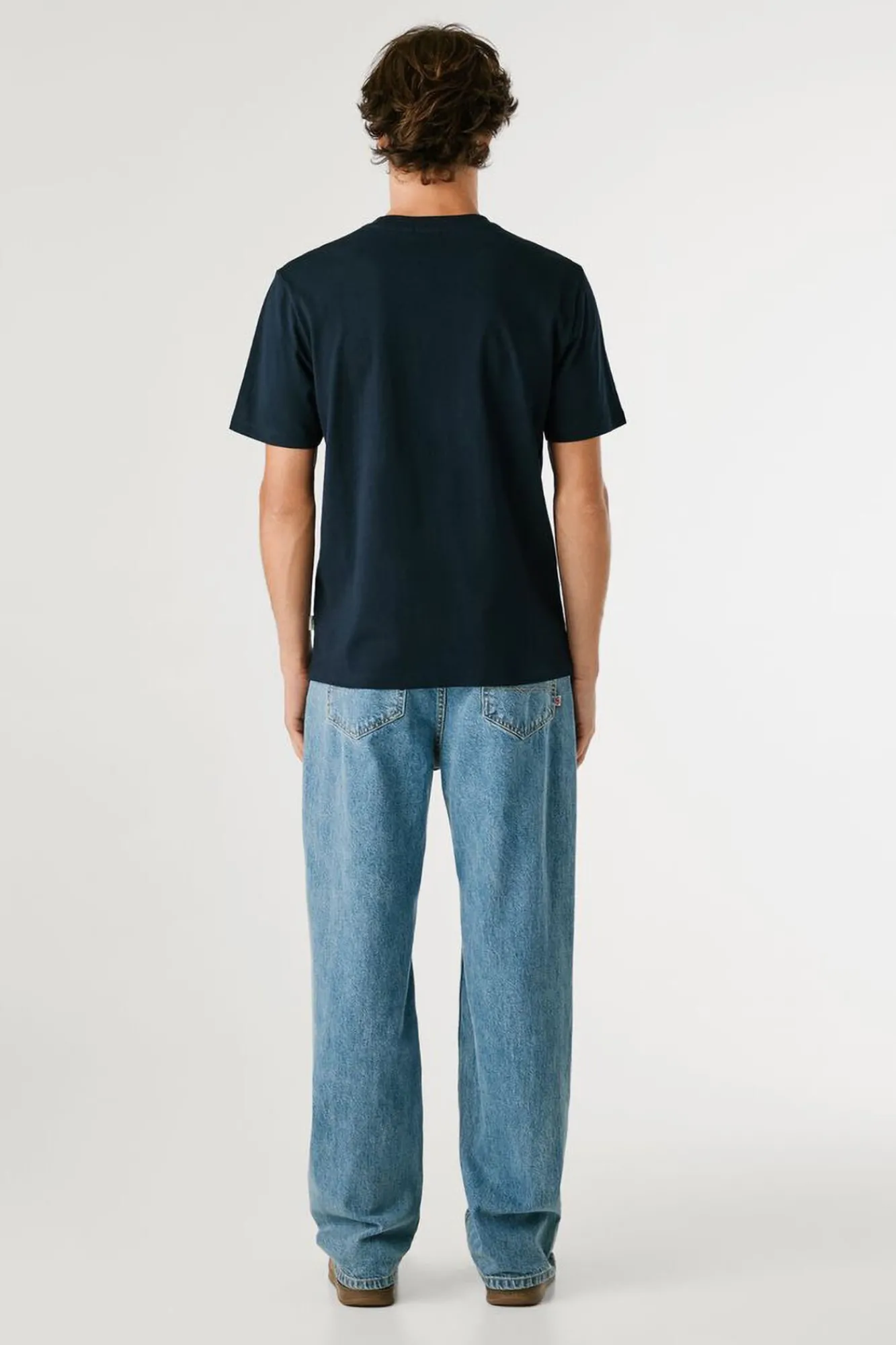 Pepe Jeans T-Shirts-Camiseta Regular Fit com Logotipo Bordado azul