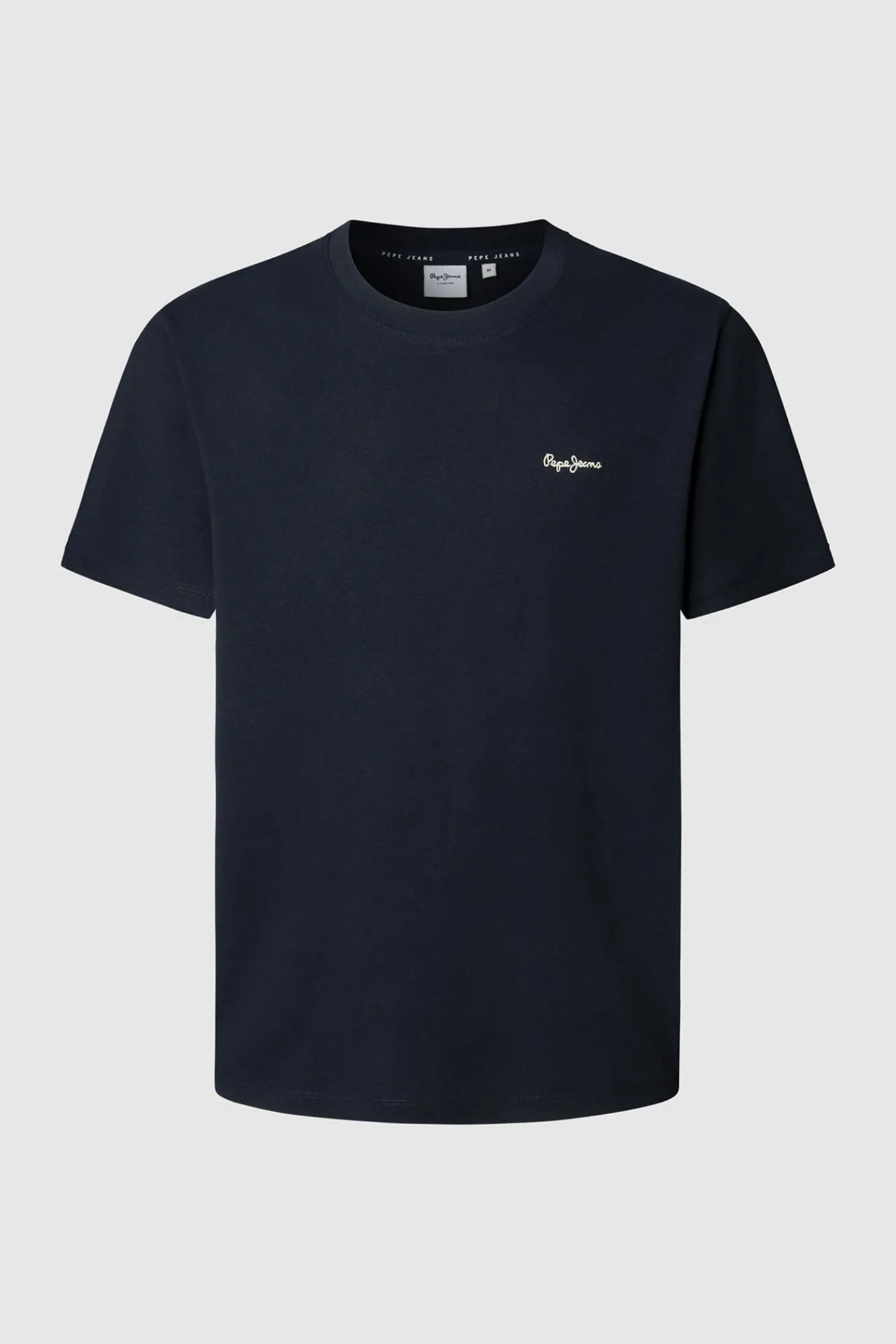 Pepe Jeans T-Shirts-Camiseta Regular Fit com Logotipo Bordado azul