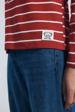 Springfield T-Shirts-Camiseta riscas de marinheiro vermelho